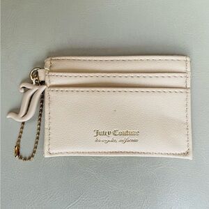 Juicy Couture Cream Leather Card Holder with J Charm